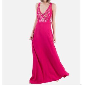 MARCHESA NOTTE A-Line Embroidered Gown